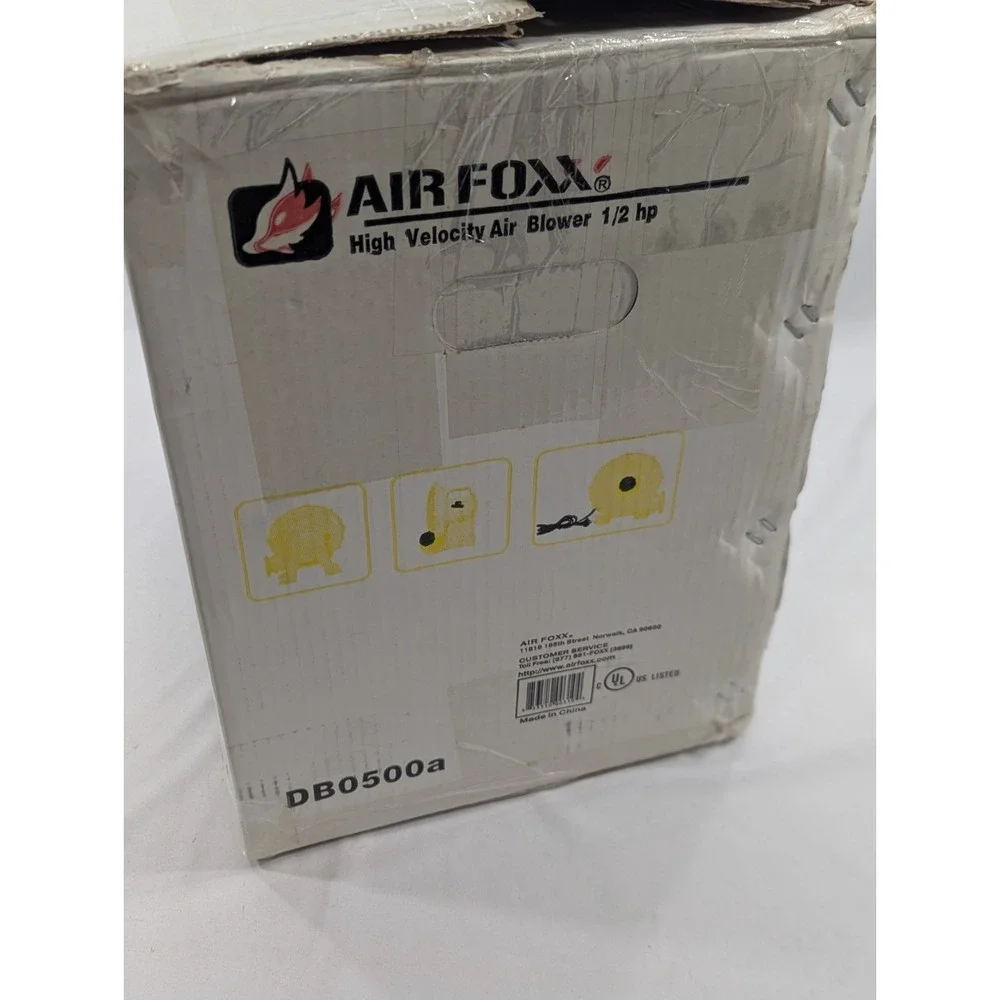 New Open Box AIRFOXX 1/2 HP 500 CEMDB0500a WORKSHOPBLOWER / SPOT‎ C0OLER